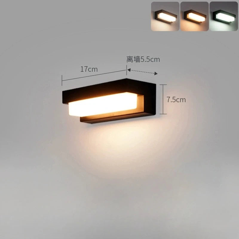 Outdoor Solar LED Courtyard Wall Lamp IP55 Waterproof Sensing Garden Villa Doorway Wall Lighting Fence Decoration Solar Light