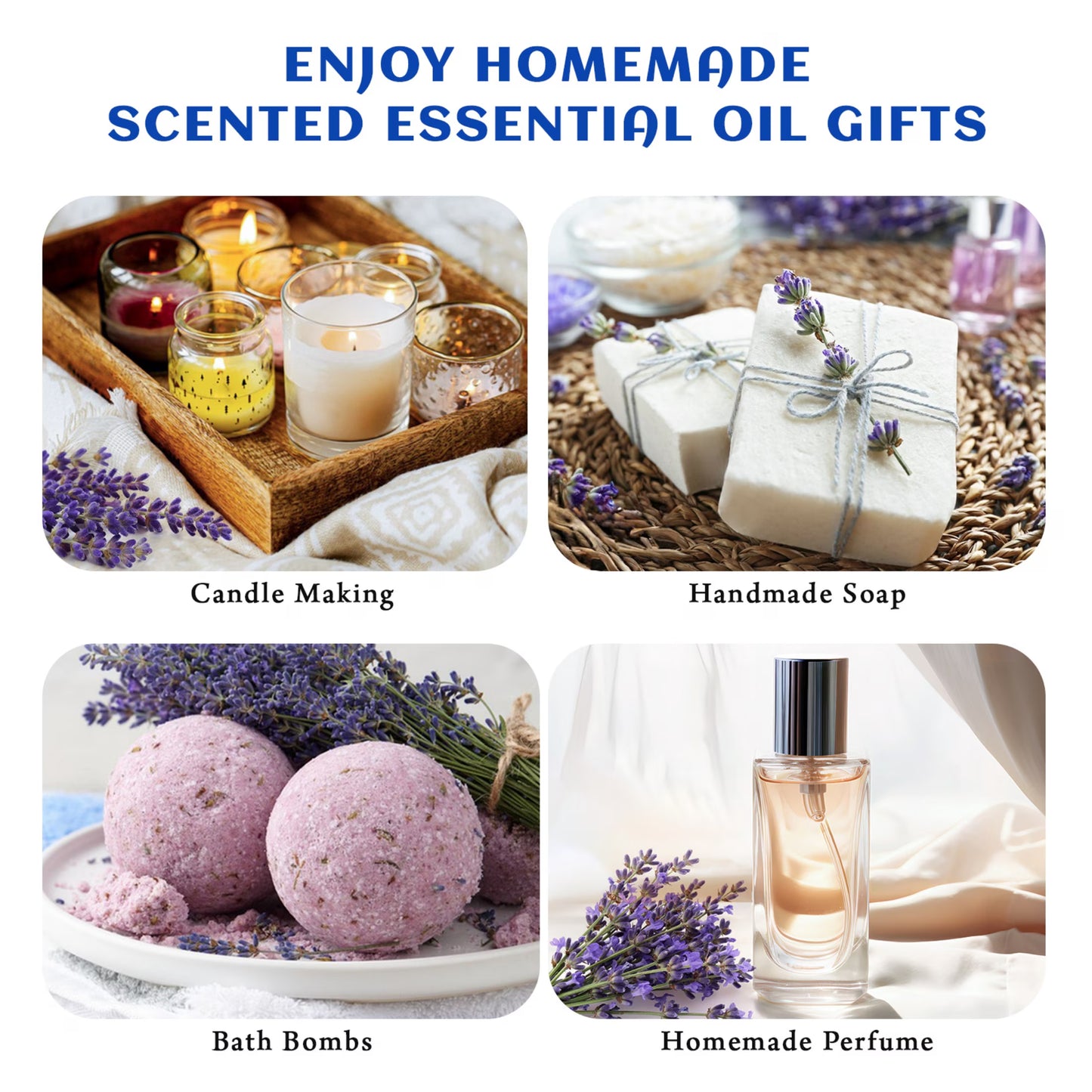 100% Pure Lavender Essential Oil, 100ML Undiluted for Diffuser, Relax Mind & Better Sleep