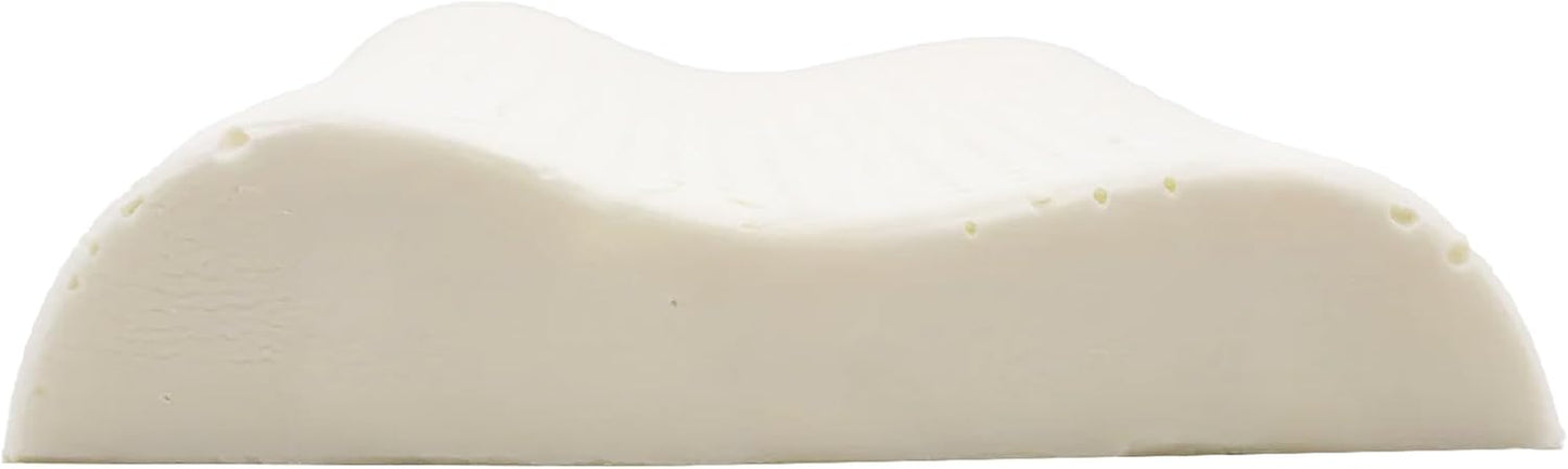 Organic Latex Contour Pillow with Organic Cotton Cover - GOTS & GOLS Certified, Ergonomic Contour Design, Bed Pillow, Spine Support - (Low Loft, Soft) - Pack of 1