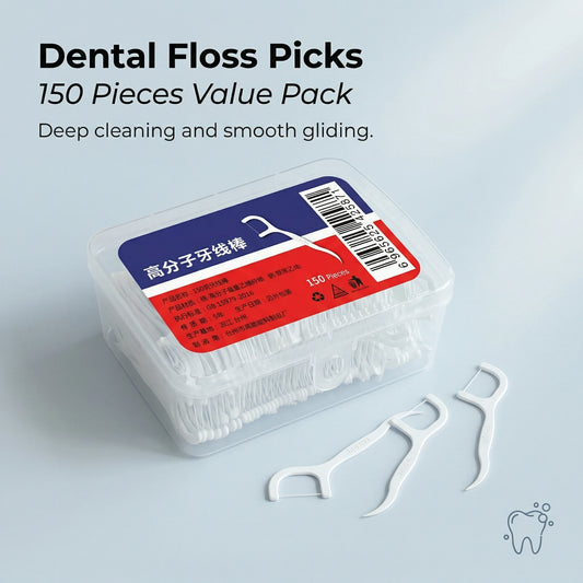 150Pcs Disposable Dental Floss Sticks, Macromolecule Superfine Dental Floss Picks, Oral Care Teeth Cleaning Toothpicks