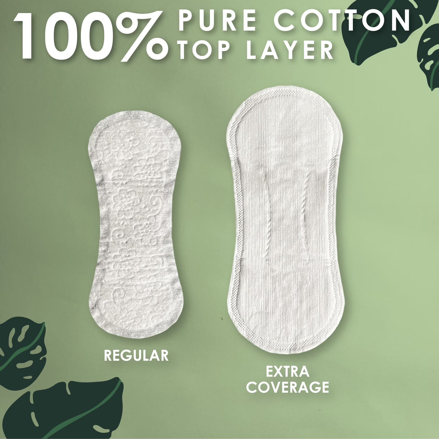 Ultra Thin Liners for Women, Regular, 100% Pure Cotton Top Layer 100 Ct