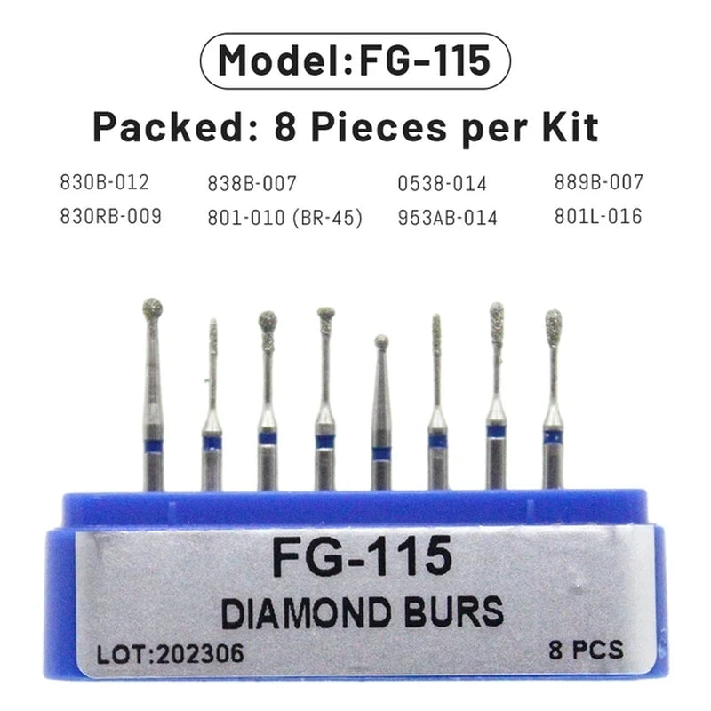 1Set Dental Diamond Burs for Teeth Porcelain Ceramics Composite Polishing Lab Material