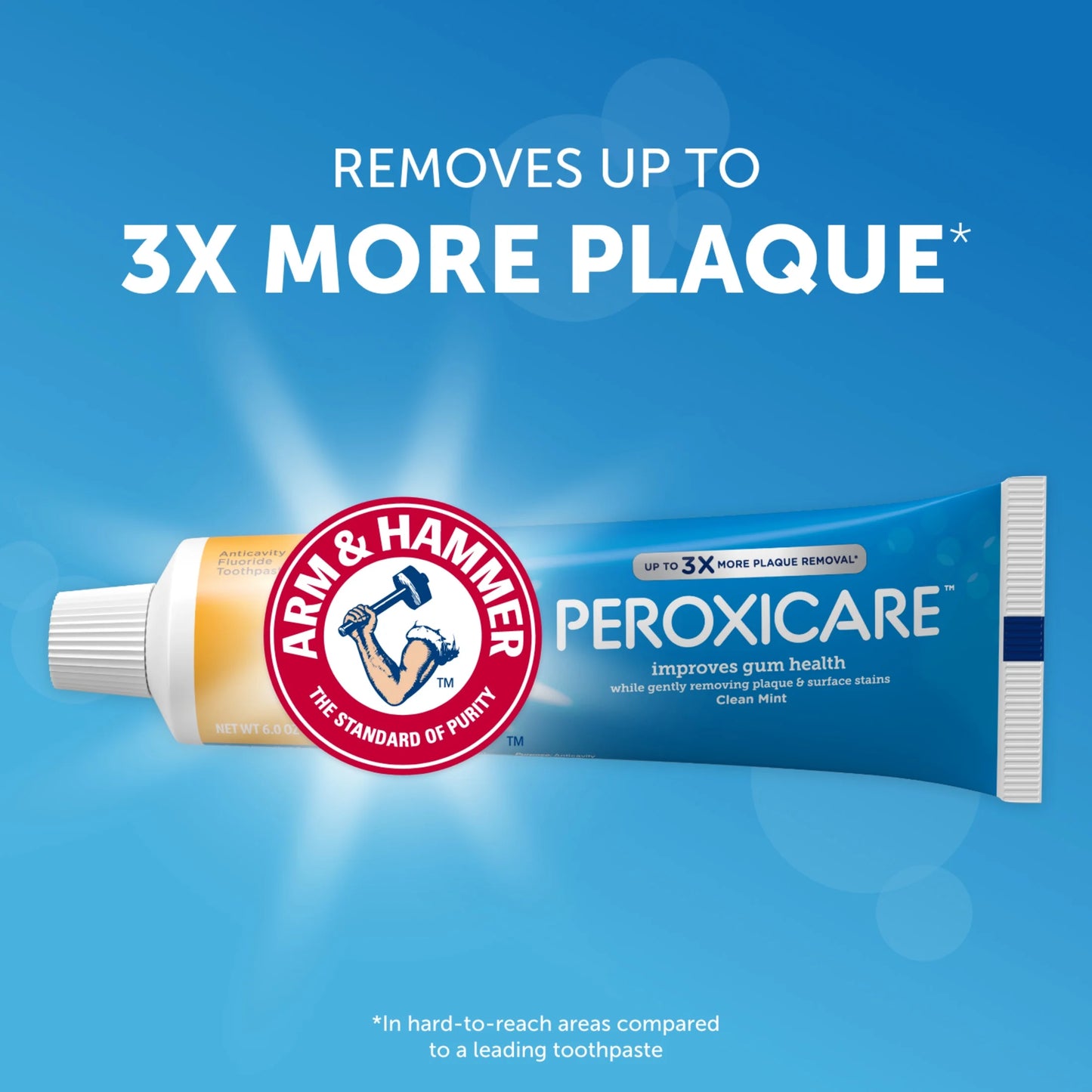 Peroxicare Toothpaste for Gum Health, Baking Soda Toothpaste, Clean Mint, 6.0 Oz (Pack of 4