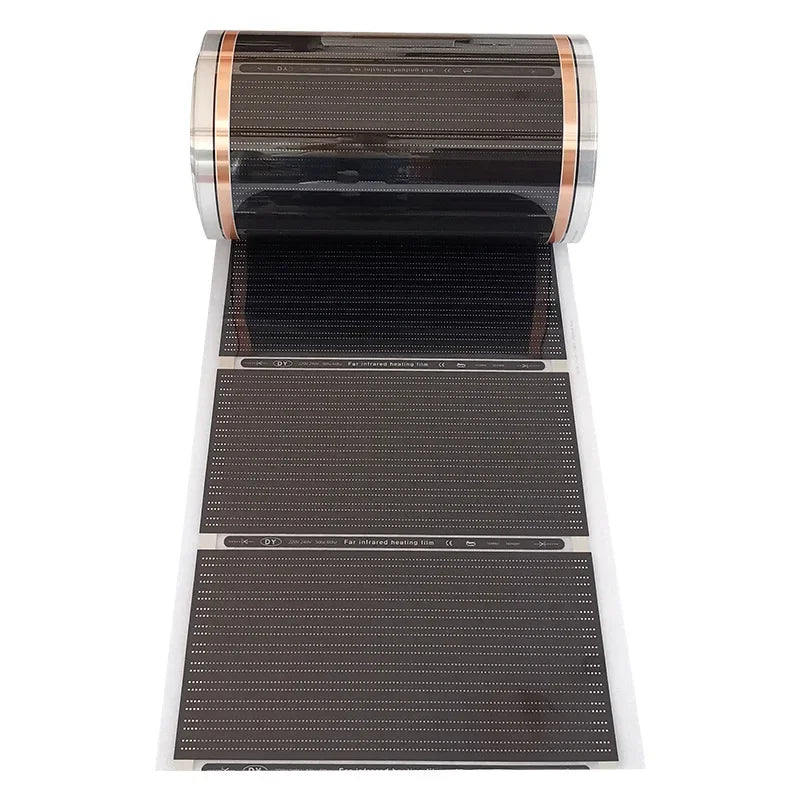 50Cm Width All Sizes 400W/M2 Infrared Carbon AC220V Underfloor Heating Film Low Electrical Warm Mat