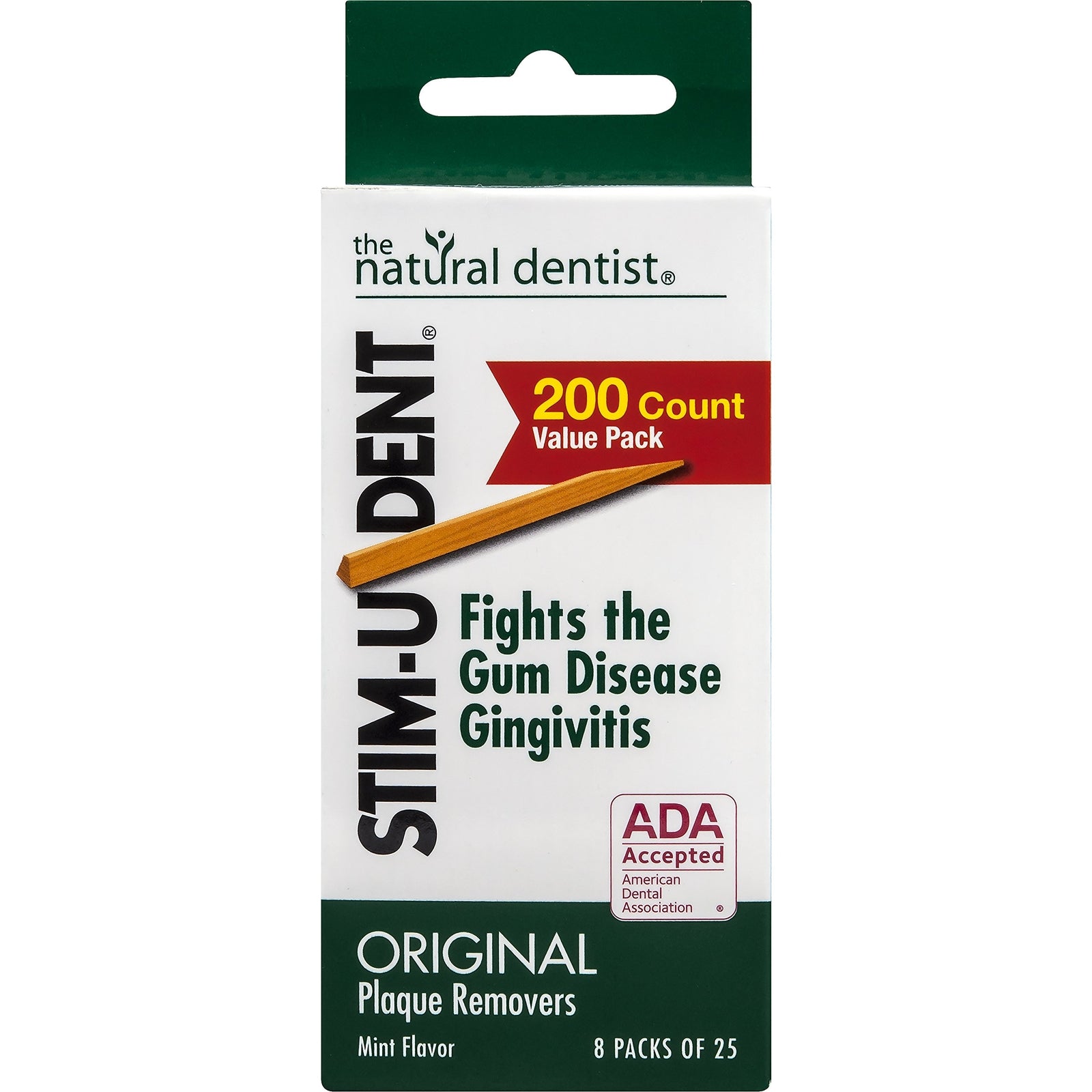 200 Count Stim U Dent Plaque Removers Natural Oral Health Dental Care Picks