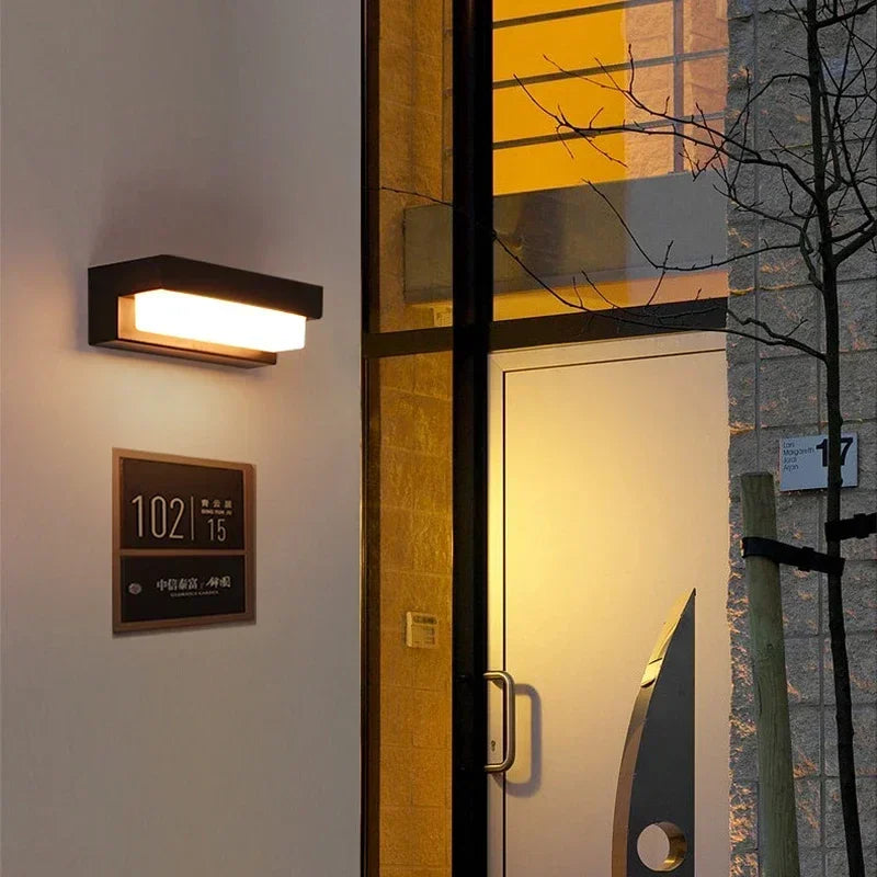Outdoor Solar LED Courtyard Wall Lamp IP55 Waterproof Sensing Garden Villa Doorway Wall Lighting Fence Decoration Solar Light