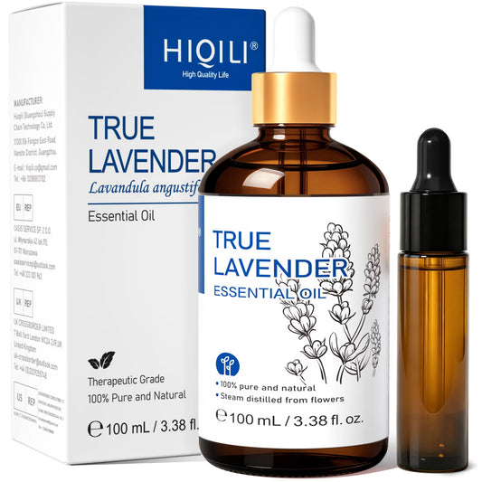 100% Pure Lavender Essential Oil, 100ML Undiluted for Diffuser, Relax Mind & Better Sleep