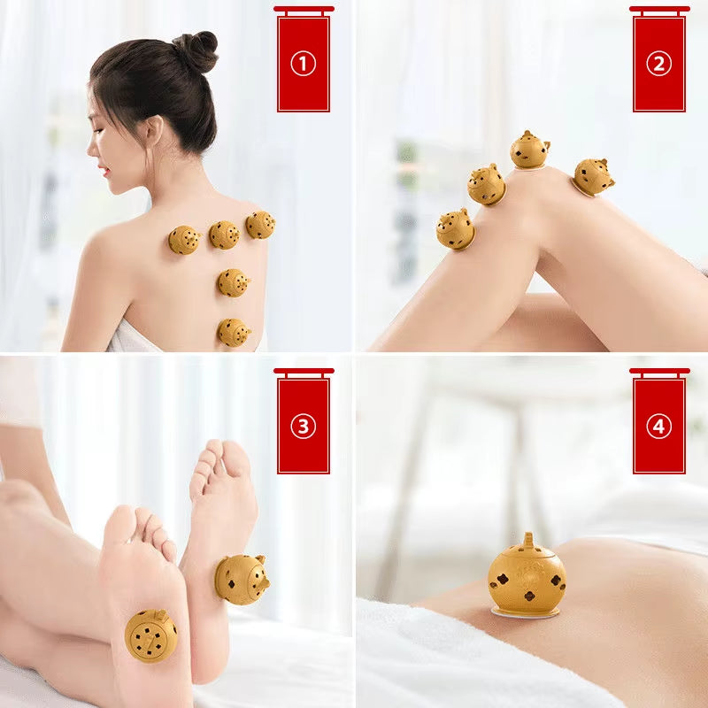 Portable Thermal Massager Mini Moxibustion Box Moxa Stick Burner Warm Cupping Accupoint Massage Therapy Health Care Relief Pain