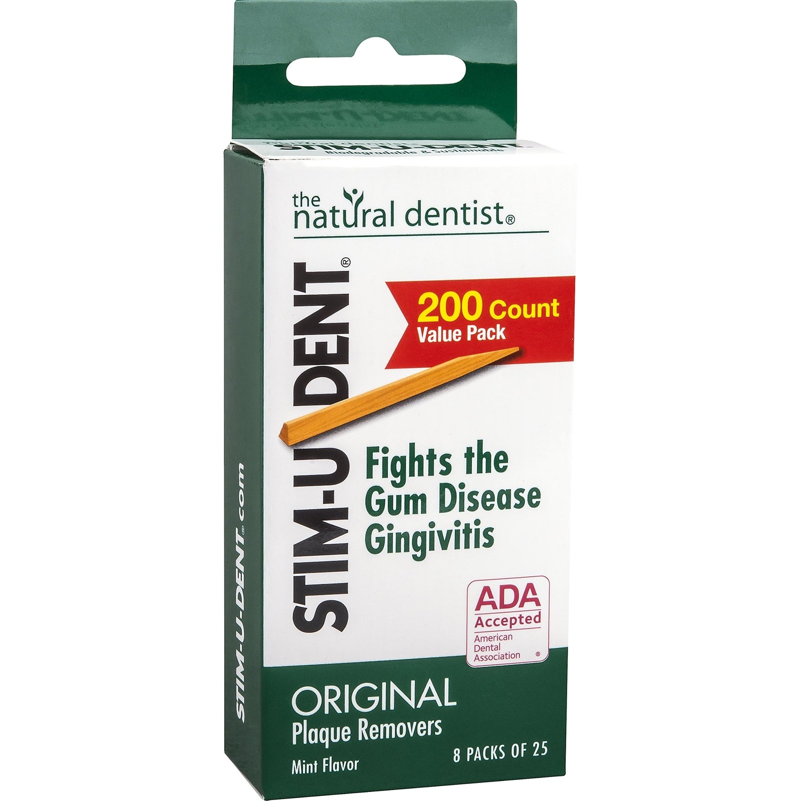 200 Count Stim U Dent Plaque Removers Natural Oral Health Dental Care Picks