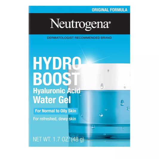 Neutrogena Hydro Boost Water Gel Face Moisturizer for Normal to Oily Skin - 1.7Oz: Contains Hyaluronic Acid, Paraben-Free, Aluminum-Free