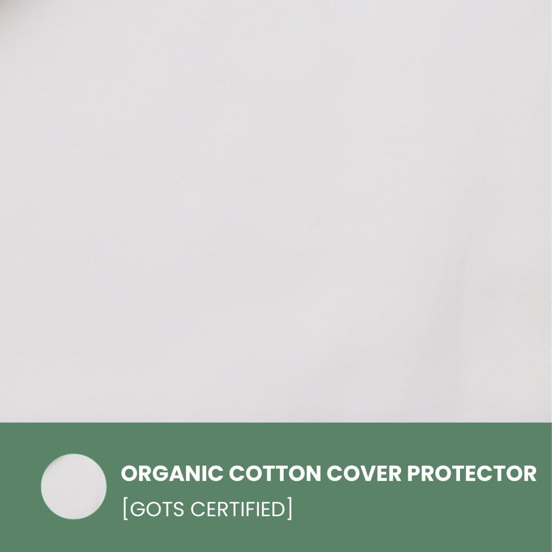 Organic Latex Contour Pillow with Organic Cotton Cover - GOTS & GOLS Certified, Ergonomic Contour Design, Bed Pillow, Spine Support - (Low Loft, Soft) - Pack of 1