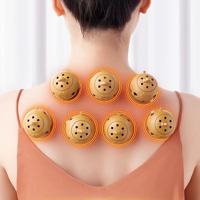 Portable Thermal Massager Mini Moxibustion Box Moxa Stick Burner Warm Cupping Accupoint Massage Therapy Health Care Relief Pain